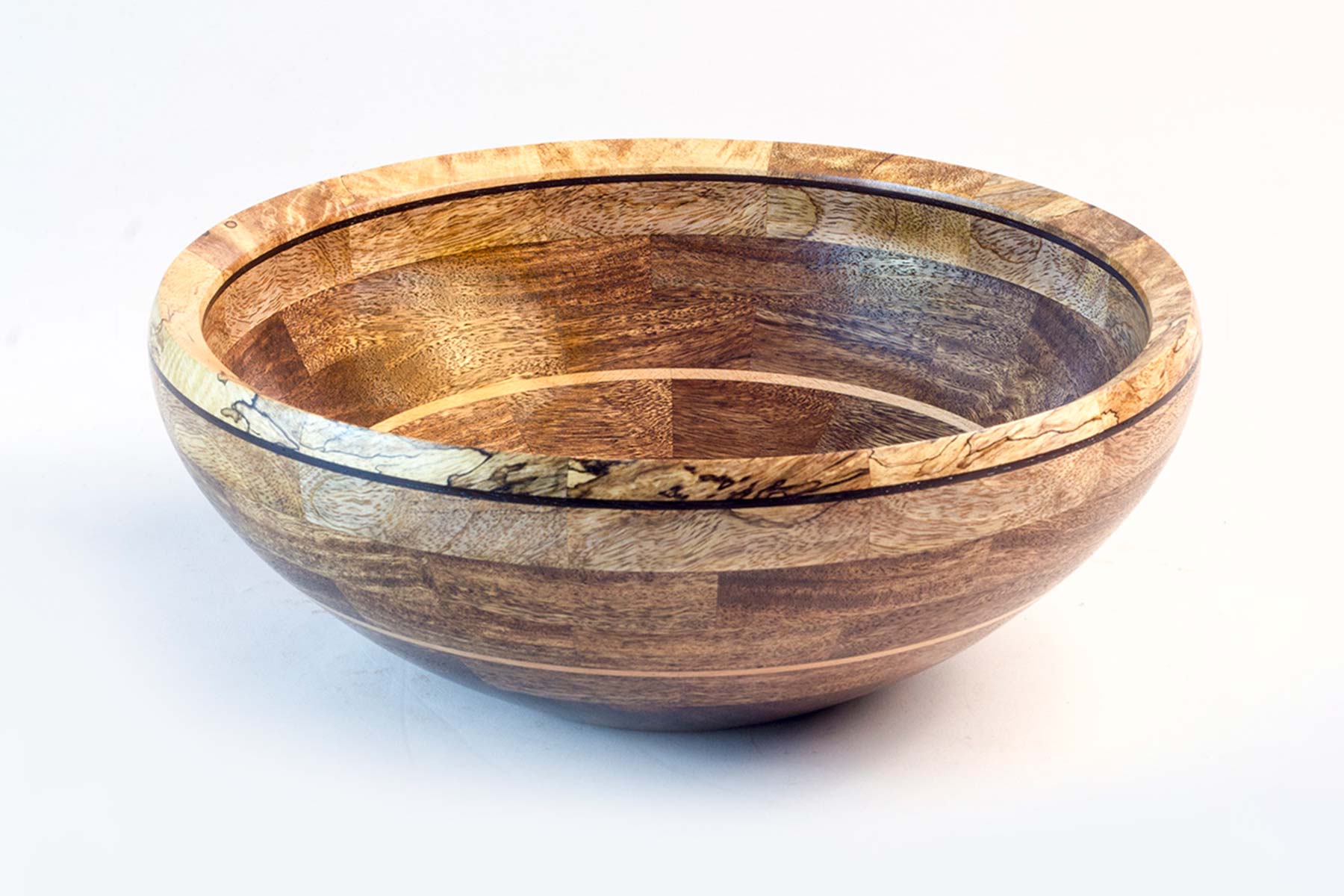 Segmented Monkeypod wooden bowl